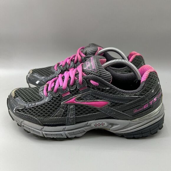 Brooks Adrenaline GTS 11th Edition Women Size 8 B Gray Pink Sneakers 1200821B513 - Picture 3 of 9